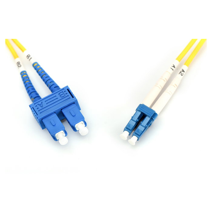 Digitus Cable de fibra óptica LC a SC Singlemode Duplex OS2 10m Amarillo