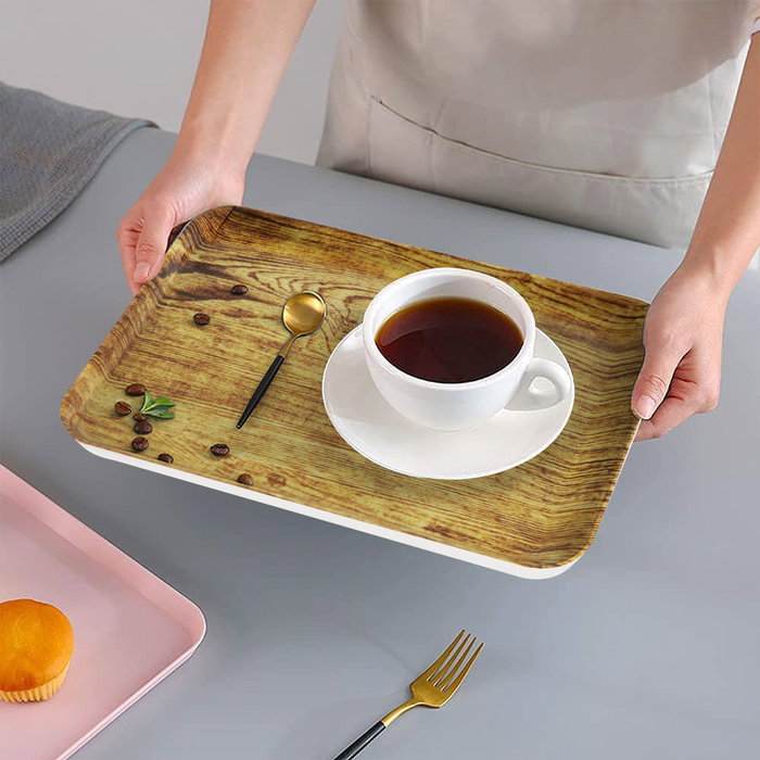 La Mediterranea Bandeja de Melamina Wood Brillo 27 x 21 cm (18 Unidades)denity_attributes_not_found