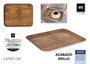 La Mediterranea Bandeja de Melamina Wood Brillo 27 x 21 cm (18 Unidades)denity_attributes_not_found