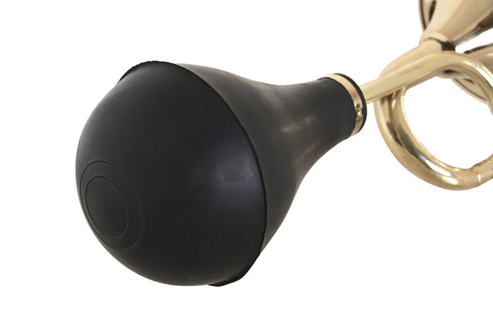 DKD Home Decor Bocina Vintage Dorado Negro Laton Goma 11 x 30 x 12 cm