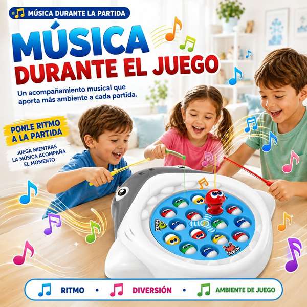 JugaToys Juego Pesca Tiburon con musica 31x30 cm