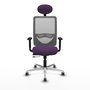 PIQUERAS Y CRESPO Silla de oficina Zulema Morado con Malla Gris