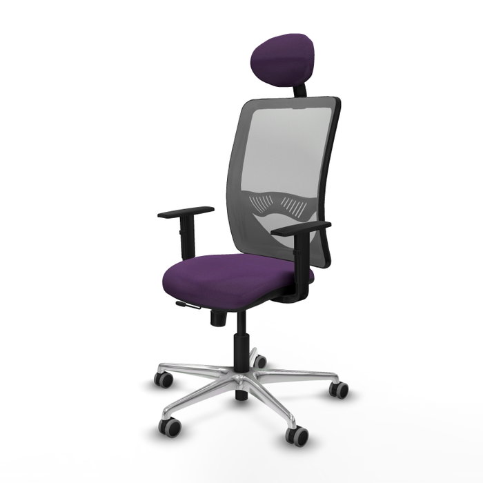 PIQUERAS Y CRESPO Silla de oficina Zulema Morado con Malla Gris PIQUERAS Y CRESPO Silla de oficina Zulema Morado con Malla Gris