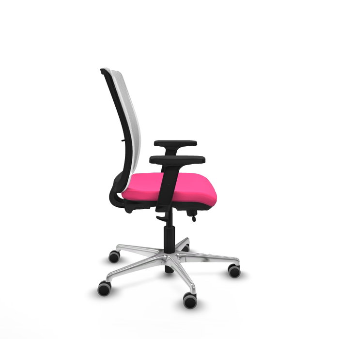 PIQUERAS Y CRESPO Silla de oficina Haches Rosa con respaldo de malla Blanco PIQUERAS Y CRESPO Silla de oficina Haches Rosa con respaldo de malla Blanco