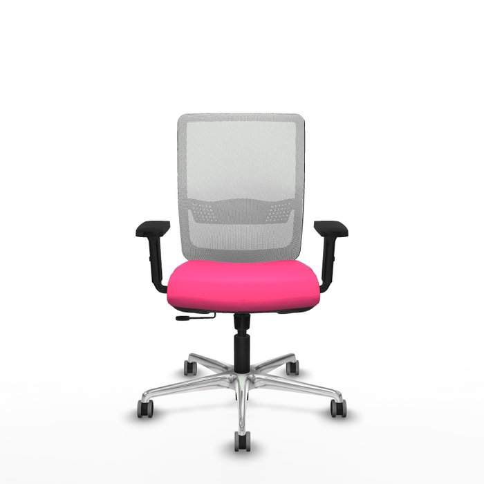 PIQUERAS Y CRESPO Silla de oficina Haches Rosa con respaldo de malla Blanco PIQUERAS Y CRESPO Silla de oficina Haches Rosa con respaldo de malla Blanco