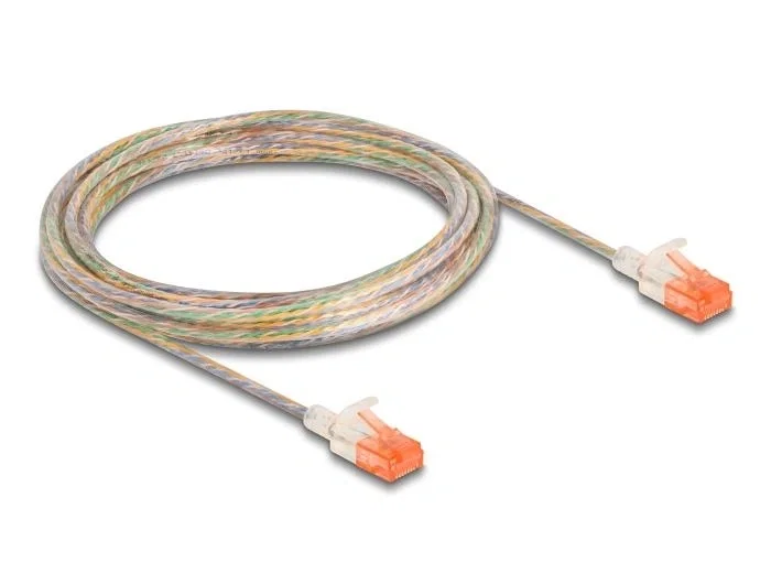 DeLOCK Cable de red RJ45 Cat.6A U/UTP Slim 5 m transparente DeLOCK Cable de red RJ45 Cat.6A U/UTP Slim 5 m transparente