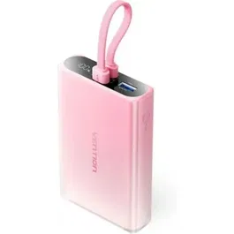 Vention FHZP0 Powerbank 10000mAh 22.5W Rosa Incluye Cable USB Tipo-C y Lightning