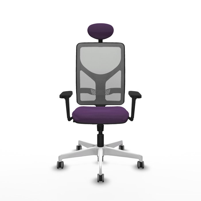 PIQUERAS Y CRESPO Silla de oficina Motilla con mecanismo Sincro, Morado y Gris