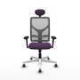 PIQUERAS Y CRESPO Silla de oficina Motilla con mecanismo Sincro, Morado y Gris