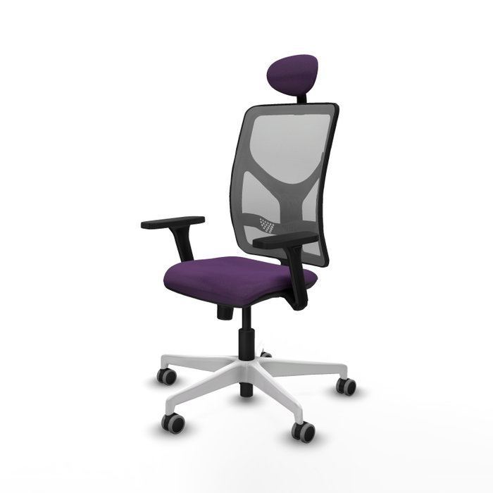 PIQUERAS Y CRESPO Silla de oficina Motilla con mecanismo Sincro, Morado y Gris