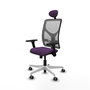 PIQUERAS Y CRESPO Silla de oficina Motilla con mecanismo Sincro, Morado y Gris