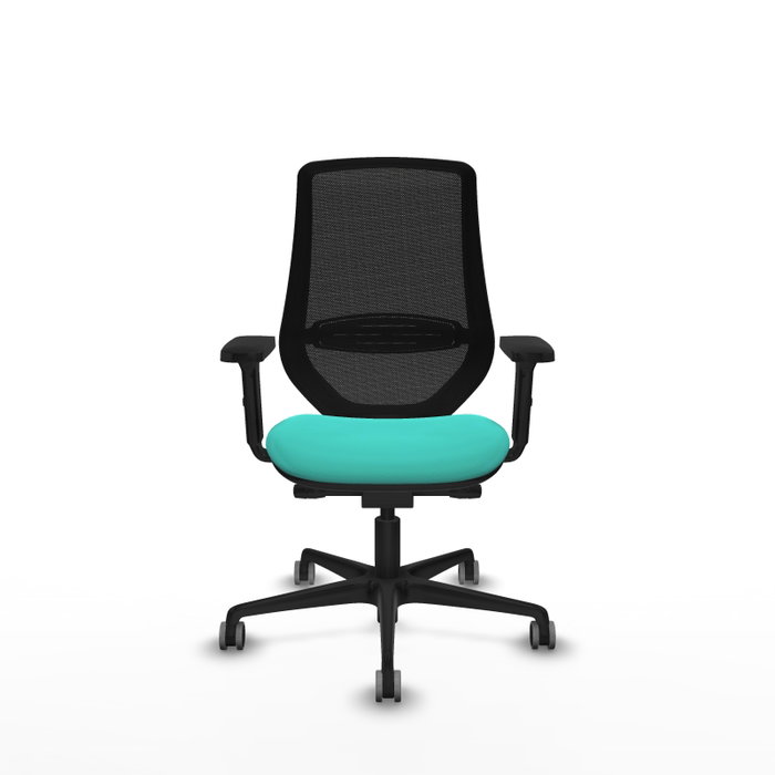 PIQUERAS Y CRESPO Silla de oficina Mardos con mecanismo Sincro/Traslack Turquesa y Negro