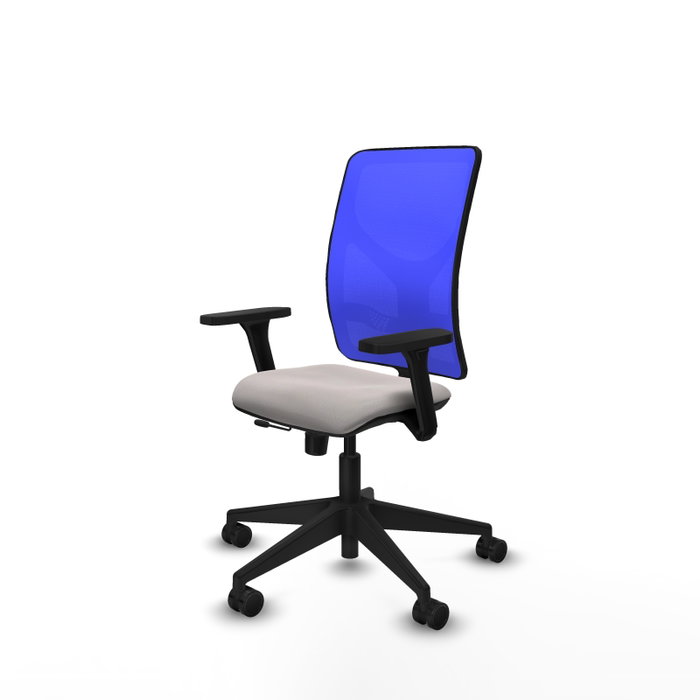 PIQUERAS Y CRESPO Silla de oficina Motilla Blanco/Azul con Mecanismo Sincro/Traslack PIQUERAS Y CRESPO Silla de oficina Motilla Blanco/Azul con Mecanismo Sincro/Traslack