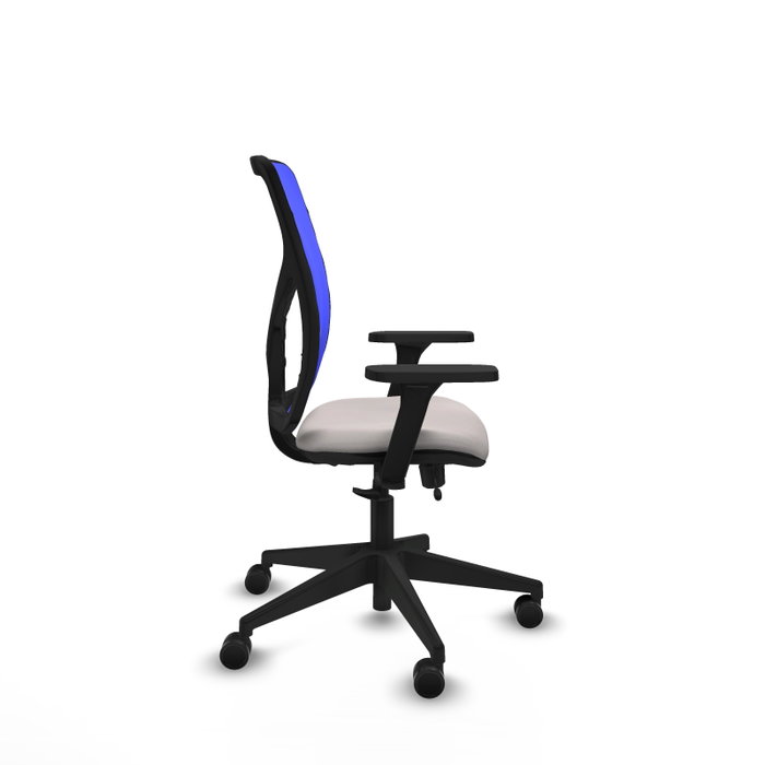 PIQUERAS Y CRESPO Silla de oficina Motilla Blanco/Azul con Mecanismo Sincro/Traslack PIQUERAS Y CRESPO Silla de oficina Motilla Blanco/Azul con Mecanismo Sincro/Traslack