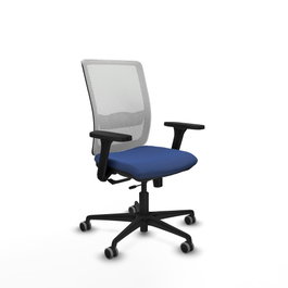 PIQUERAS Y CRESPO Silla de oficina Haches Azul marino y Blanco