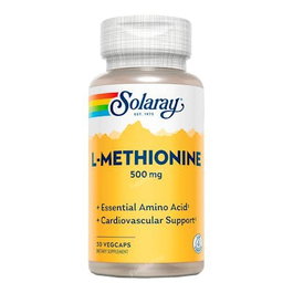 SOLARAY L-Metionina 500 mg, 30 cápsulas