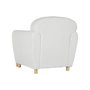 DKD Home Decor Sillón de Poliéster y Madera Blanco con Acabado Bucle