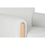 DKD Home Decor Sillón de Poliéster y Madera Blanco con Acabado Bucle