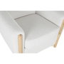 DKD Home Decor Sillón de Poliéster y Madera Blanco con Acabado Bucle