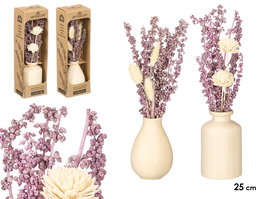 Giftdecor Florero Alto Pequeño Lavanda Surtidos Modelos 8x28x8cm (Set de 18)