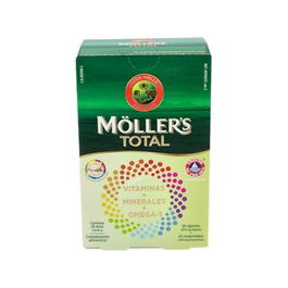 MOLLER'S Total Multivitaminas + Omega 3 28 Comprimidos + 28 Perlas