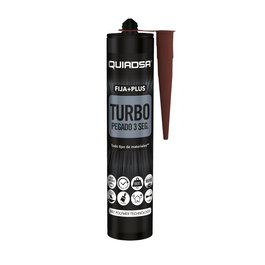 QUIADSA Adhesivo Turbo Marron Fija+Plus 290Ml 3 Segundos 400Kg/M2