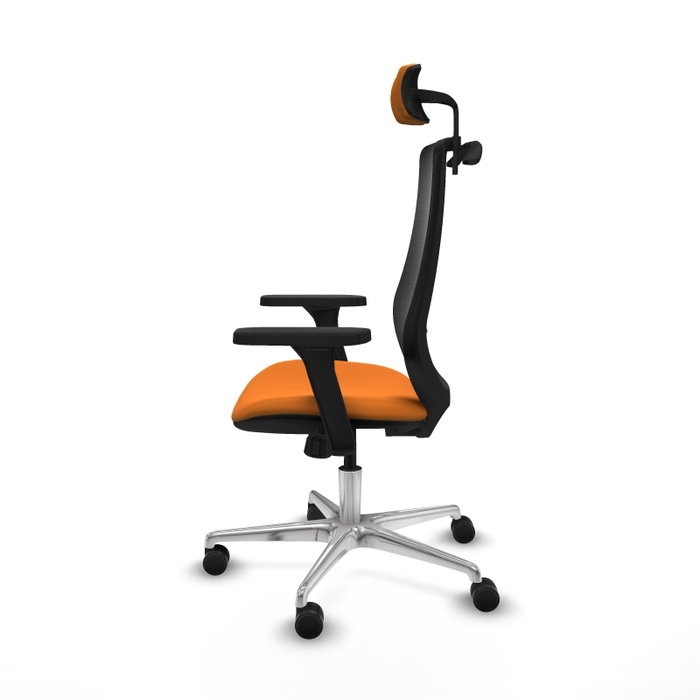 PIQUERAS Y CRESPO Silla de oficina Mardos con mecanismo Sincro, Naranja y Negro