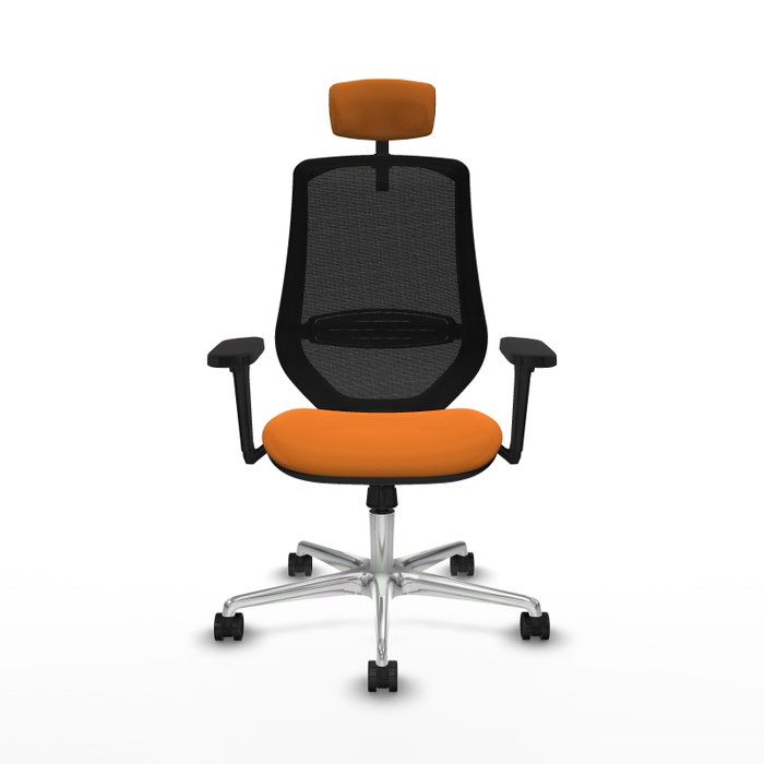 PIQUERAS Y CRESPO Silla de oficina Mardos con mecanismo Sincro, Naranja y Negro