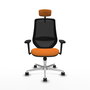 PIQUERAS Y CRESPO Silla de oficina Mardos con mecanismo Sincro, Naranja y Negro