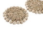 DKD Home Decor Set de 4 Posavasos de Jacinto de Agua y Madera Natural 11x11x2 cm