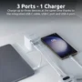 Intenso W65ACIC Cargador de Pared 65W GaN Blanco con Cable USB-C Retráctil