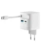 Intenso W65ACIC Cargador de Pared 65W GaN Blanco con Cable USB-C Retráctil