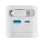 Intenso W65ACIC Cargador de Pared 65W GaN Blanco con Cable USB-C Retráctil