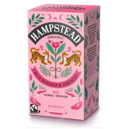HAMPSTEAD Rosehip Hibiscus Infusion 20Sbrs. Bio - Infusión Orgánica de Rosa Mosqueta e Hibisco, Rica en Vitamina C