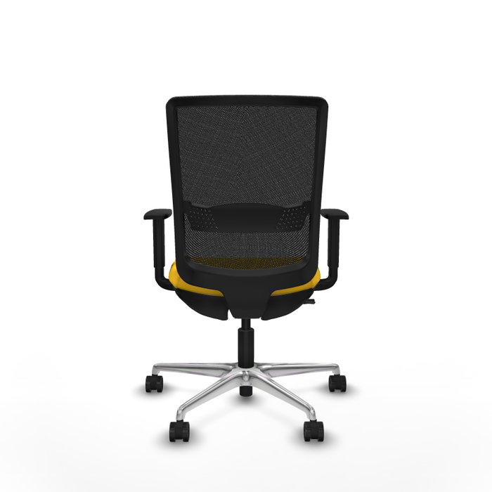 PIQUERAS Y CRESPO Silla de oficina Haches con mecanismo Sincro/Traslack, Amarillo y Negro