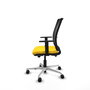 PIQUERAS Y CRESPO Silla de oficina Haches con mecanismo Sincro/Traslack, Amarillo y Negro