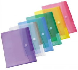 CARCHIVO 100 Carpetas Sobre con Cierre Velcro Colores Surtidos Folio