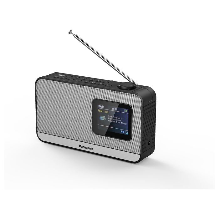 Panasonic RF-D15EG Radio DAB Portátil de 3 Vatios, Color Plata