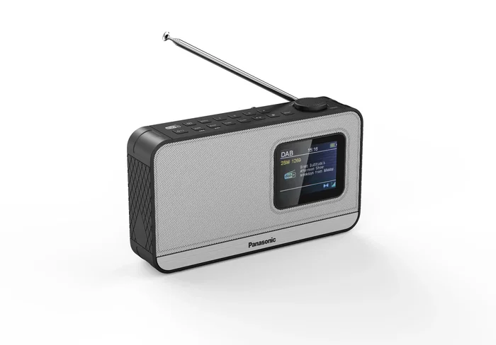 Panasonic RF-D15 Radio Digital Portátil con DAB+/FM, 3W, Bluetooth, Pantalla LCD a Color, MP3, Negro y Plata