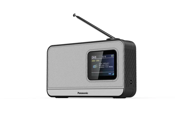 Panasonic RF-D15 Radio Digital Portátil con DAB+/FM, 3W, Bluetooth, Pantalla LCD a Color, MP3, Negro y Plata