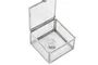DKD Home Decor Set de 3 Joyeros de Latón y Cristal 7x7x4 cm