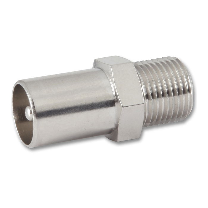 Kathrein EMU 09 Adaptador de Conector IEC a F Macho/Hembra, Plata Kathrein EMU 09 Adaptador de Conector IEC a F Macho/Hembra, Plata