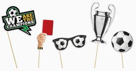 OH YEAH Photocall Fútbol Set De 5 Piezas Para Cumpleaños, Comuniones y Fiestas Temáticas