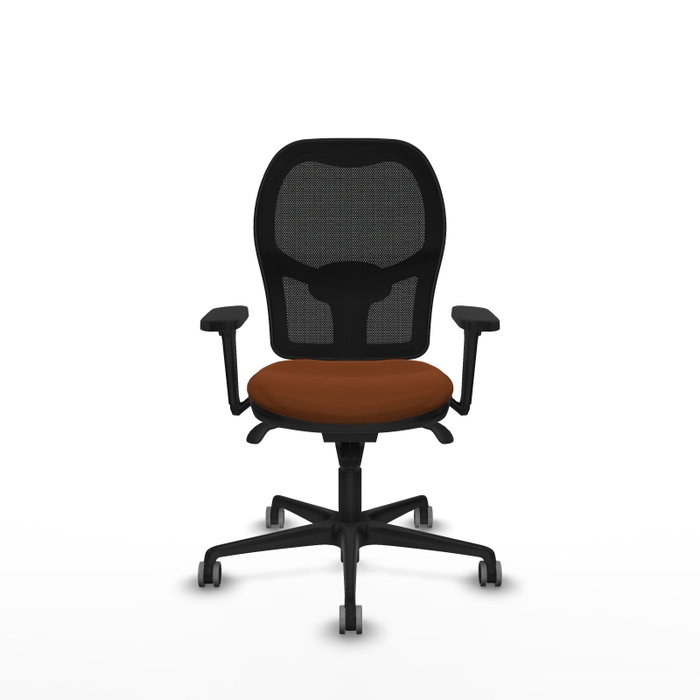 PIQUERAS Y CRESPO Silla de oficina Jorquera con Mecanismo Sincro, Marrón y Negro PIQUERAS Y CRESPO Silla de oficina Jorquera con Mecanismo Sincro, Marrón y Negro