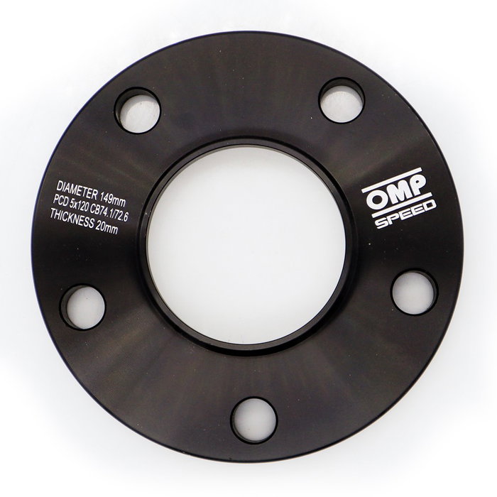 Omp OMPS09222001 Juego De Separadores D. Cent. Ancho 20 mm Pcd 5x120 Cb.H 74.1 Cb.W 72.6 Tornillo M12x1.5 Conico M14x1.25 Conico
