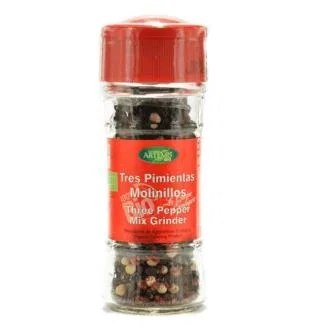 Artemis Bio Mix de Tres Pimientas en Molinillo - Pimienta Negra, Blanca y Rosa Bio - 35 Gr Artemis Bio Mix de Tres Pimientas en Molinillo - Pimienta Negra, Blanca y Rosa Bio - 35 Gr