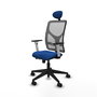 PIQUERAS Y CRESPO Silla de oficina Motilla Azul y Gris