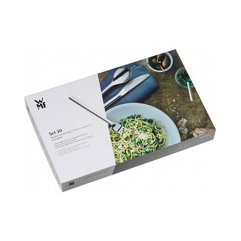 WMF 1120916040 Juego de cubiertos Boston, 30 piezas, acero inoxidable, para 6 personas WMF 1120916040 Juego de cubiertos Boston, 30 piezas, acero inoxidable, para 6 personas