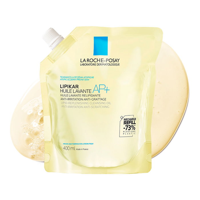 La Roche Posay Lipikar AP+ Huile Lavante Relipidante Recarga - Gel Aceite de Baño para Piel Seca y Sensible, 400 ml