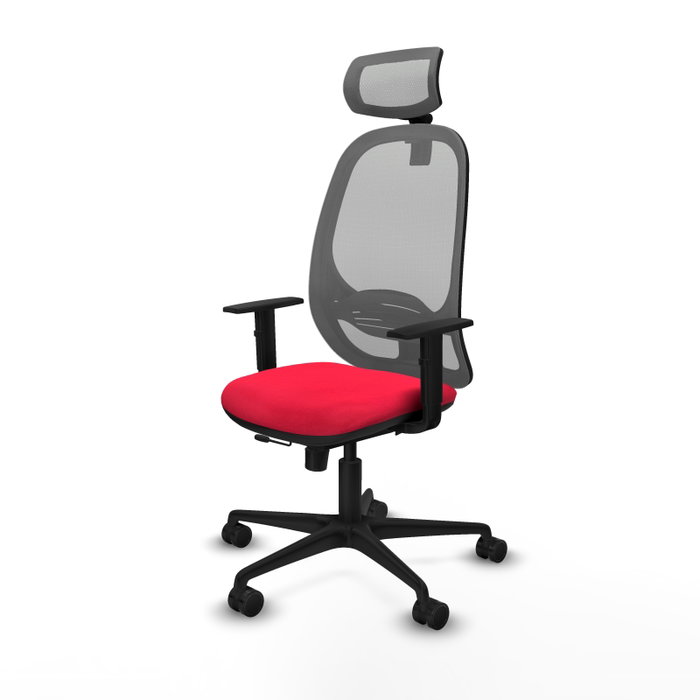 PIQUERAS Y CRESPO Silla de oficina Cilanco con mecanismo Sincro/Traslack, Rojo y Gris PIQUERAS Y CRESPO Silla de oficina Cilanco con mecanismo Sincro/Traslack, Rojo y Gris